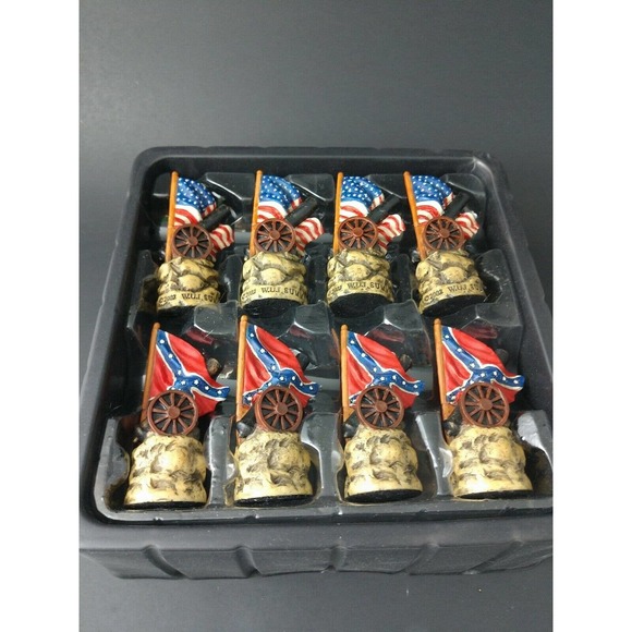 FAME NIB Civil War Tic Tac Toe Collectors Desktop Hand Painted Military - Picture 2 of 3